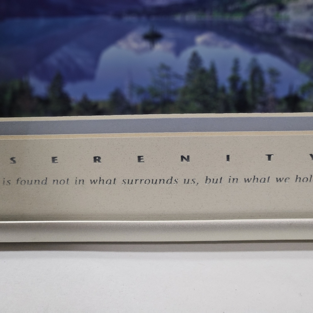 1999 Lifescape Lithograph Serenity Glacier National Park Desktop Framed Print - Picture 6 of 9